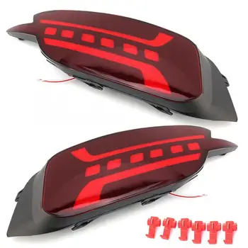 

2pcs Car Rear Bumper Tail Light DRL LED Brake Reflector Fog Lamp for Honda Civic 2016-2017 Rear Brake Reflector Lamp
