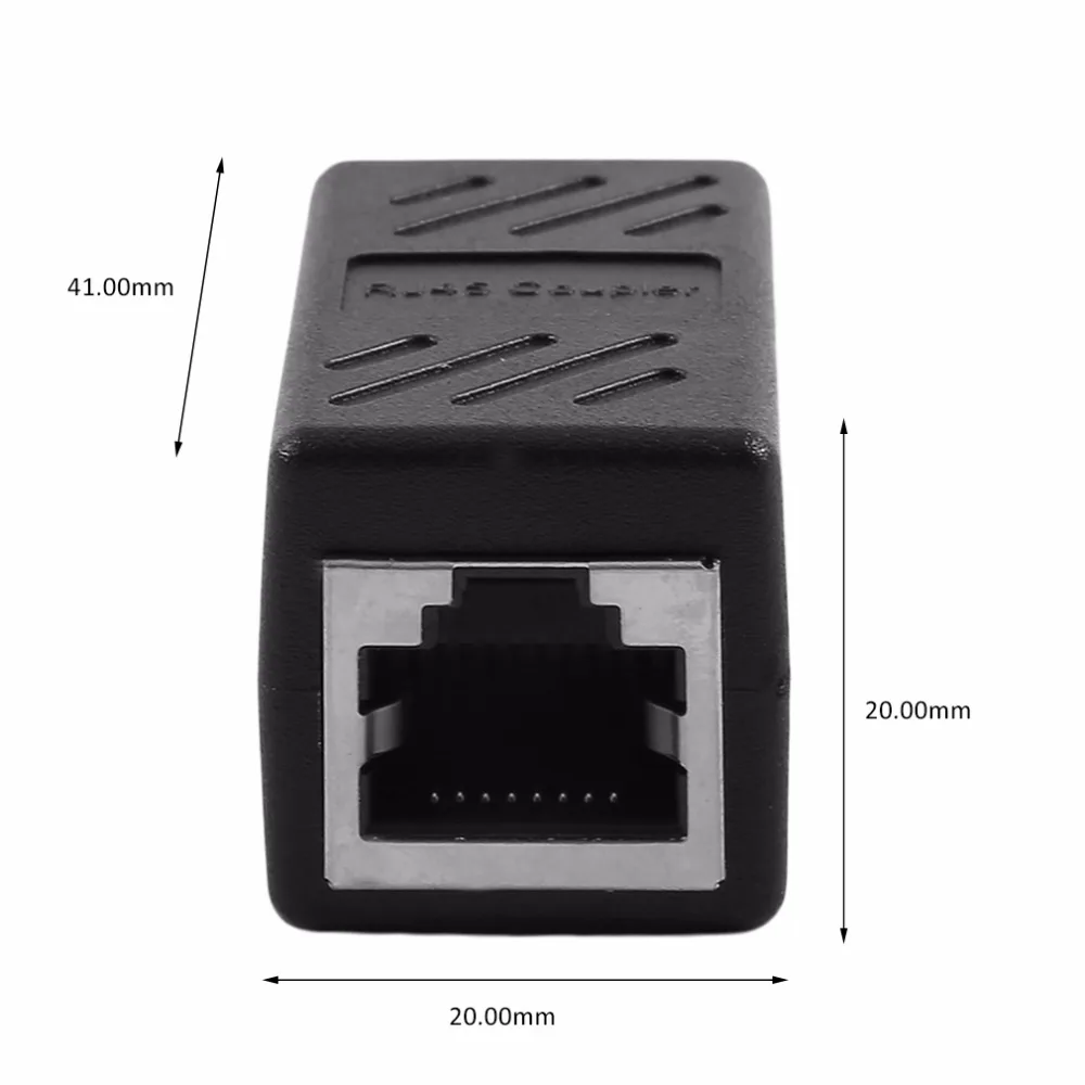 RJ45 Female to Female Network cable Connector Ethernet cable Adapter For Mini Dual RJ45 Interfaces Adapter Extender Injector