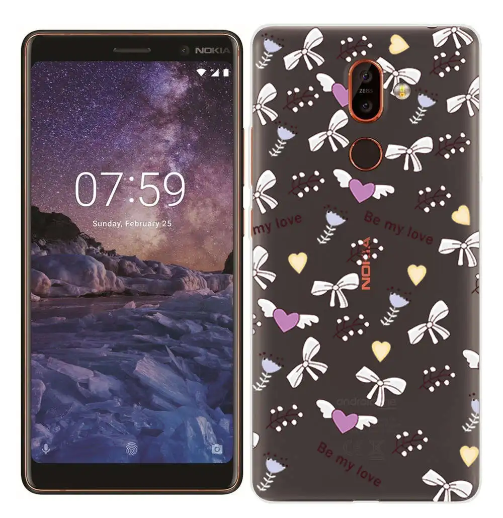 For Nokia 7 Plus Soft TPU Fundas Painted Silicone Case for Nokia 2.1 3.1 5.1 6.1 Smart Back Cover for Nokia 3 5 6 7 8 ShockProof (12)