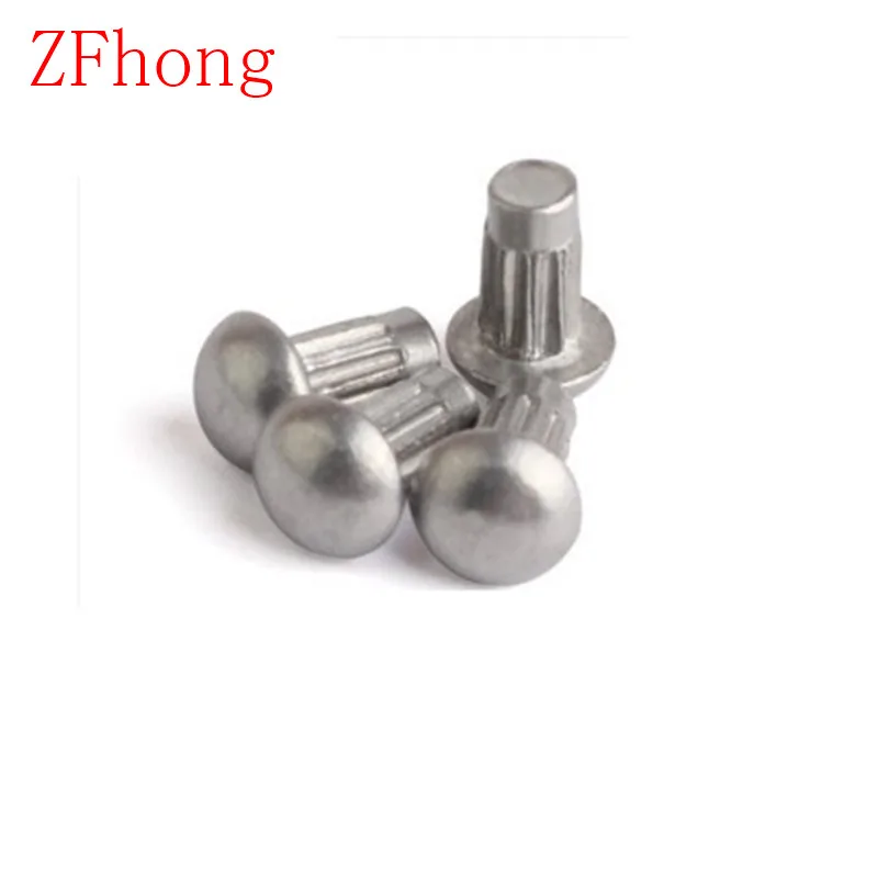M3 M4 M5 M6 Flat Head Knurling Rivets Solid Aluminum Rivet Fasteners