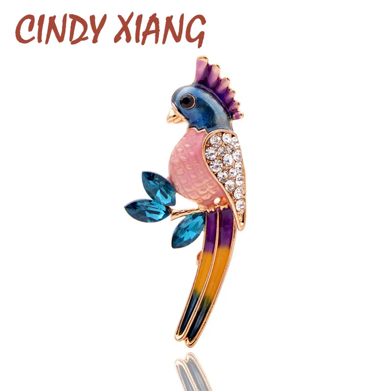 CINDY XIANG Новое поступление эмалированные броши в виде птиц для женщин милые