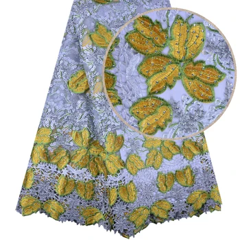 

Wholesale High Quality Nigerian Lace Fabrics 2019 With Stones African French Net Lace Fabric Embroidered Tulle Mesh Lace 1386