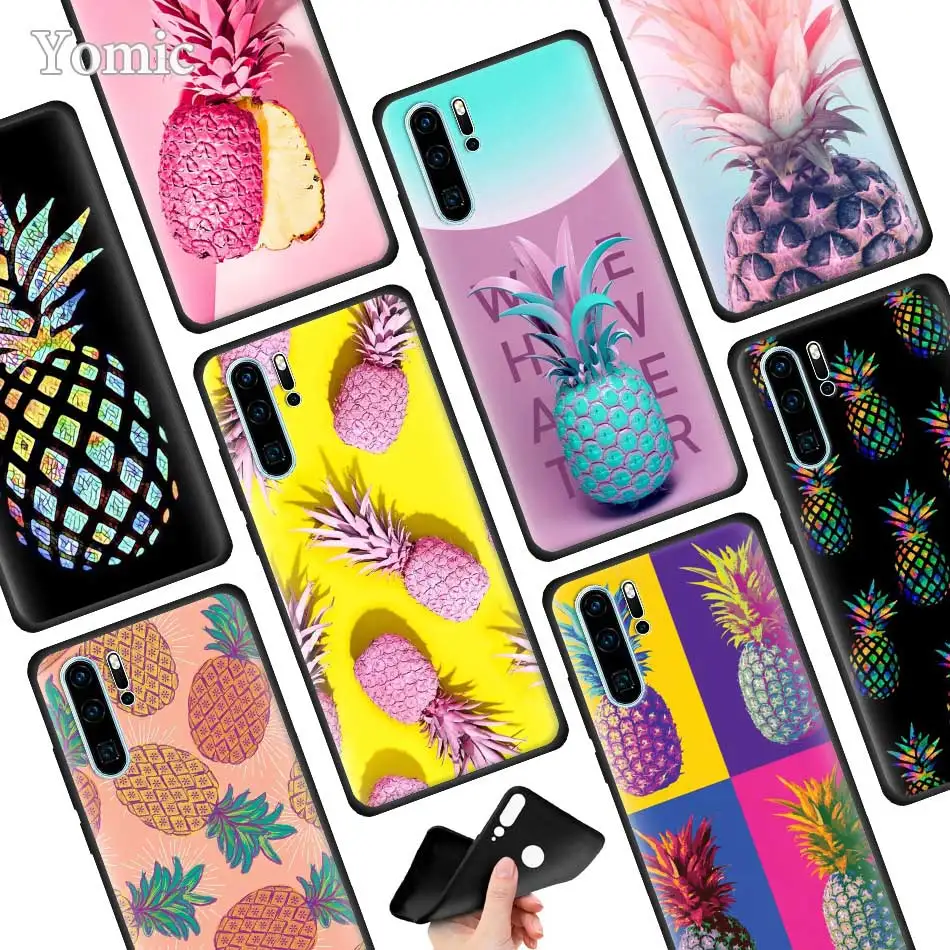 

Colorful Pineapple Back Silicone Case for Huawei P30 P20 Pro P9 P10 P20 P30 Lite P Smart Plus Mate 10 20 Pro Case