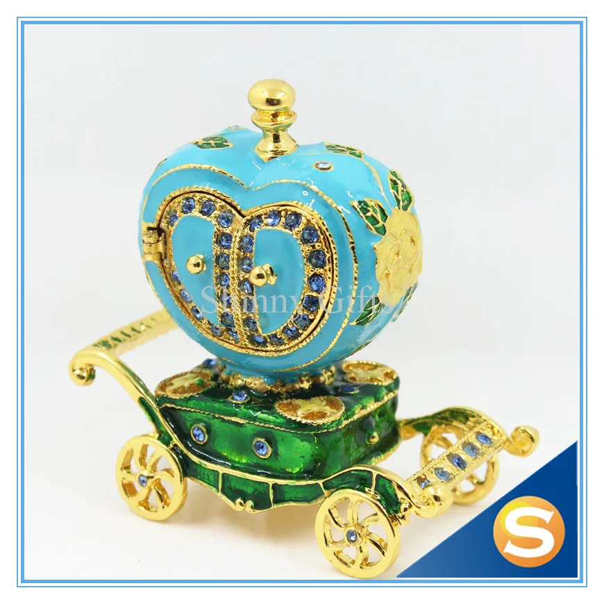 

wholesale royal carriage shape metal jewelry box trinket Box SCJ1066