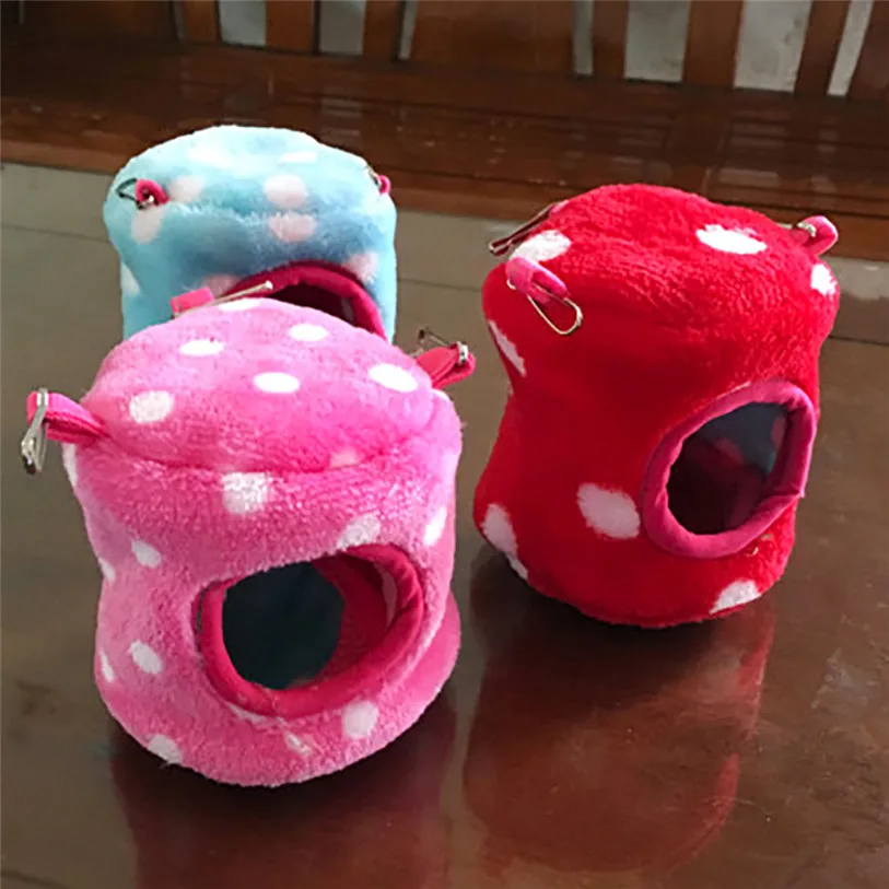 Winter Flannel Hanging Nest Bed For Hamster Ferret Guinea Small Animals Nest Cave Soft Sleep Mat Small Pet Supplies 40DC28 (3)