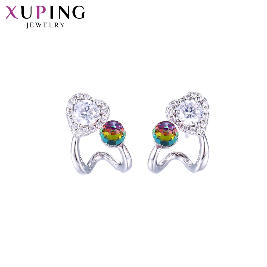 

Xuping Cute Heart Shape Studs Earrings Design Crystals from Swarovski Romantic Jewelry for Women Party Gifts S142.3-95123