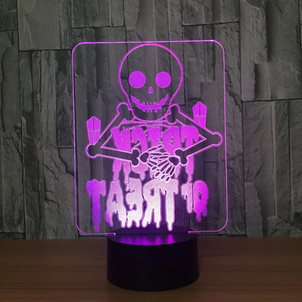 Подарок на Хэллоуин 3D лампа luminaria-де-меса 3D светильники USB LED ночник veilleuse Enfant детская настольная лампа