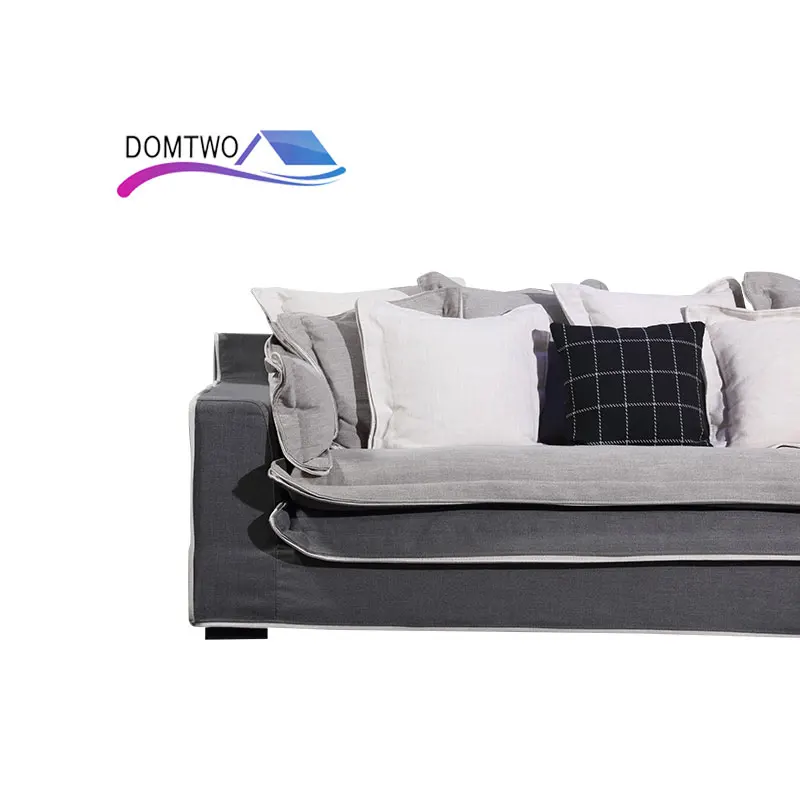 living room Furniture Corner House type cotton Down sofa customizable