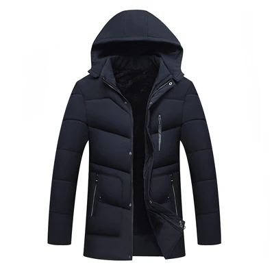 MIACAWOR New Brand Down Jacket Men Warm Winter Jacket Hooded Duck Down Coat Casual Men Parkas Windbreaker Outerwear J637 - Цвет: 468 dark blue