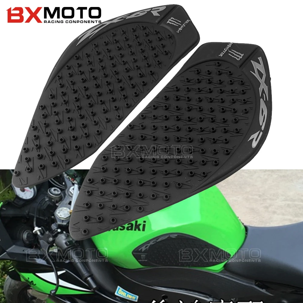 Motorcycle Tank Traction Pad Side Gas Decal Knee Grip Protector Tank Sticker Cover For Kawasaki