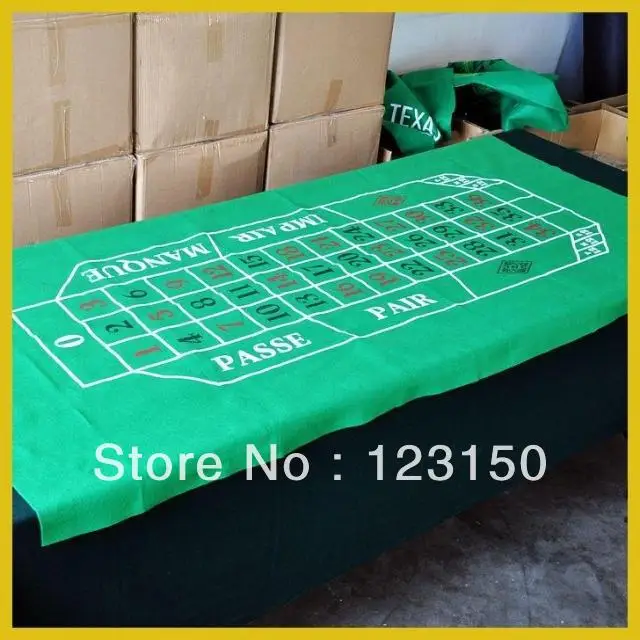 

ZB-003 Non-woven fabric Texas Holdem Table Cloth, New Design Roulette Layout