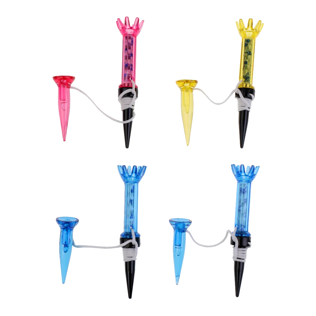 

Set of 4 Magnetic Golf Tee 80mm Less Resistance Improve Distance Random Color