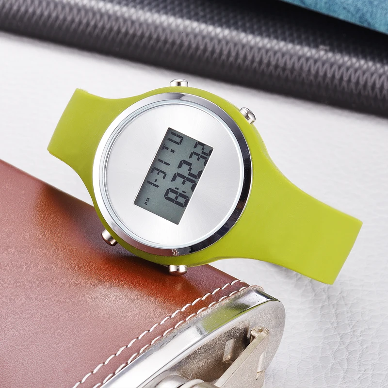 

REBIRTH 2018 Luxury Women Watch Silicone Strap Digital Alarm Stopwatch LED Wrist Watch Luxury Bracelet reloj digital mujer saat