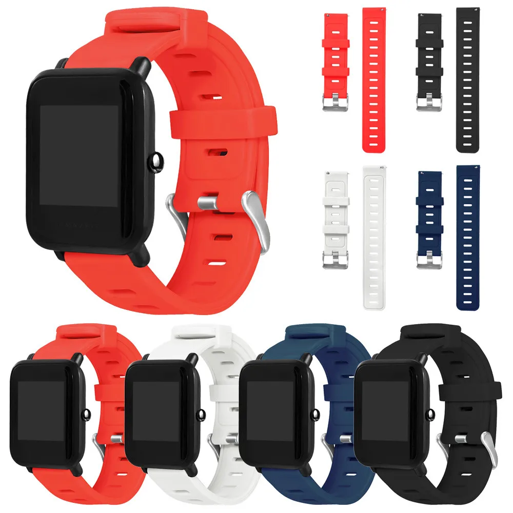 

Silicone Strap For Huami Amazfit Bip Youth Watch Bands Sport Silicon Replacement Wristband Strap Drop Shipping l1031#2