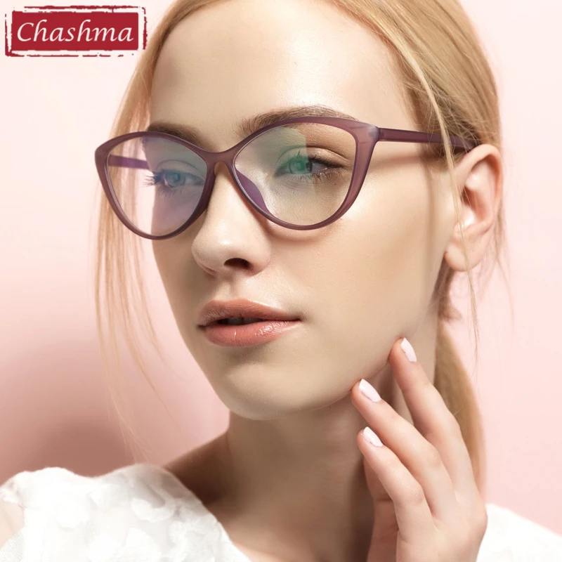 Очки Chashma TR 90 качественные и модные кошачьи глаза стильные большие оптические