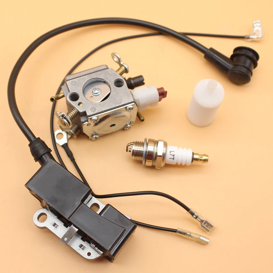 Carburetor Ignition Coil Spark Plug Fuel Filter Kit For HUSQVARNA 353
