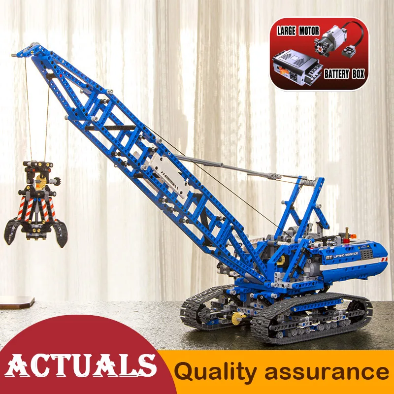 

20010 Crawler Crane Building Blocks Model Bricks Boy Gift Compatible with Lego Technic 42042 with Motor Power Functions