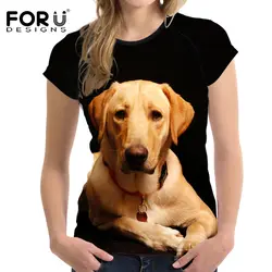 FORUDESIGNS футболка для бега женская спортивная одежда золотой ретривер дизайн собаки гимнастическая майка Рашгард для женщин бодибилдинг