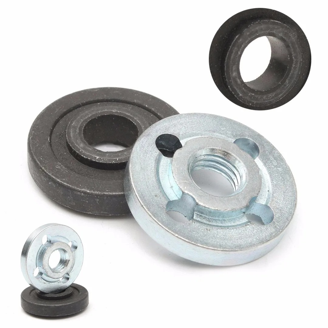 1set  M10 Angle Grinder Flange Kit Lock Nut Inner Outer Set Lathe machining of steel