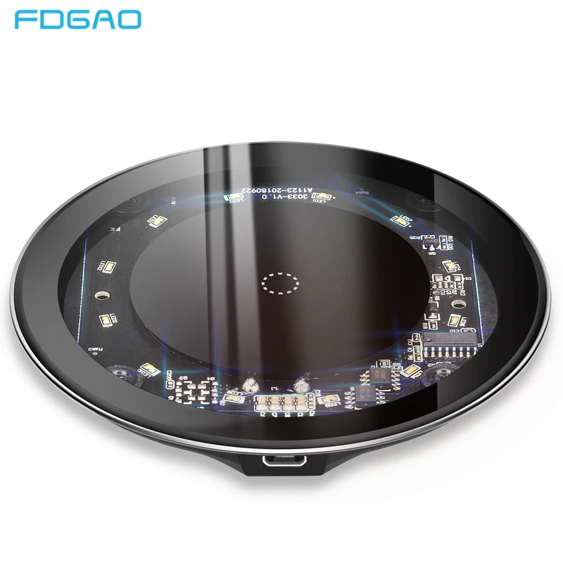 

FDGAO 10W Qi Wireless Charger for iPhone X/XS Max XR 8 Plus Quick Fast Wireless Charging Pad For Samsung S8 S9 S10 Xiaomi Huawei