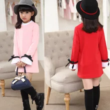 Г., Брендовые вечерние платья принцессы для девочек Модная трикотажная футболка эластичный длинный рукав, хлопковая джемпер одежда для малышей