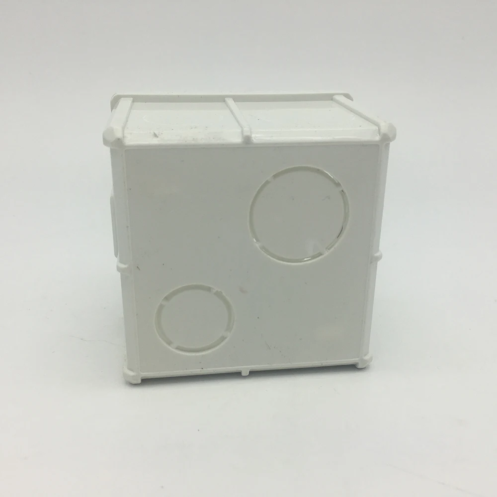 Белый пластик толще материалов 81 мм* 81 мм домашний держатель термостата нация стандартный внутренний монтажный ящик для 86 мм настенный светильник переключатель