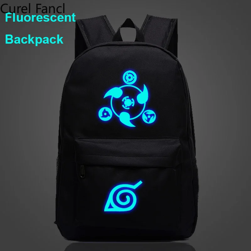 Школьный ранец для мальчиков и женщин люминесцентный Светящийся рюкзак Наруто