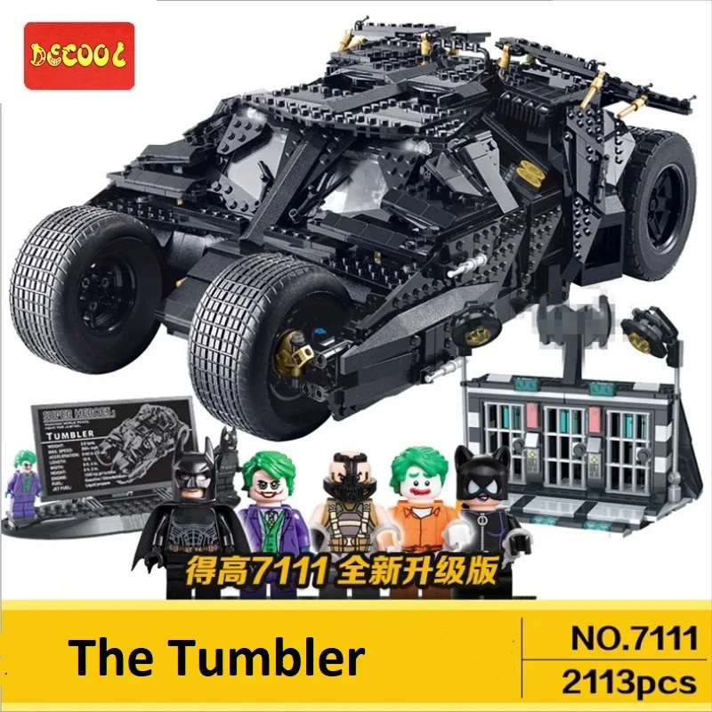 

Decool 2019 7111 2113pcs The Tumbler Prison Building Blocks Toys Gift set for legoes Batman brick 76023 Super Heroes 34005