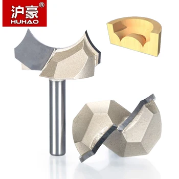 

HUHAO 1pc 1/2" 1/4" Shank Round Over Groove Router Bits For Wood Engraving Cutter Woodworking Dragon Ball Bit Point-cut
