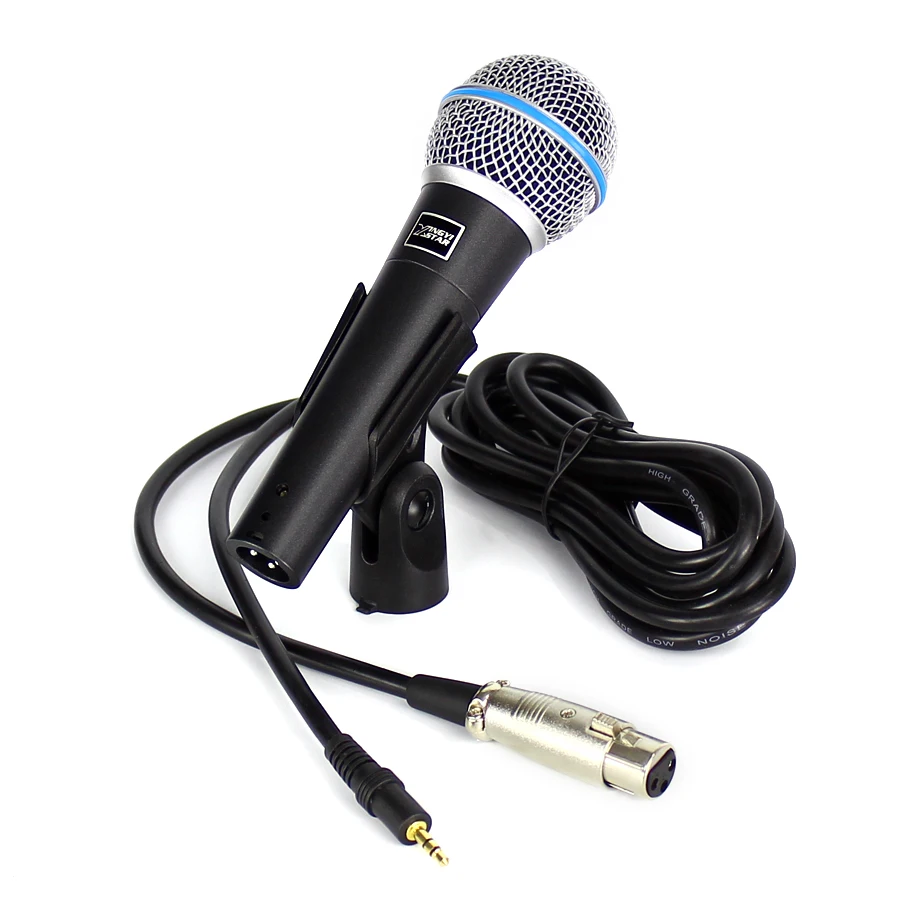 Professional Handheld Dynamic Vocal Mic Wired Microphone 3.5mm Plug For