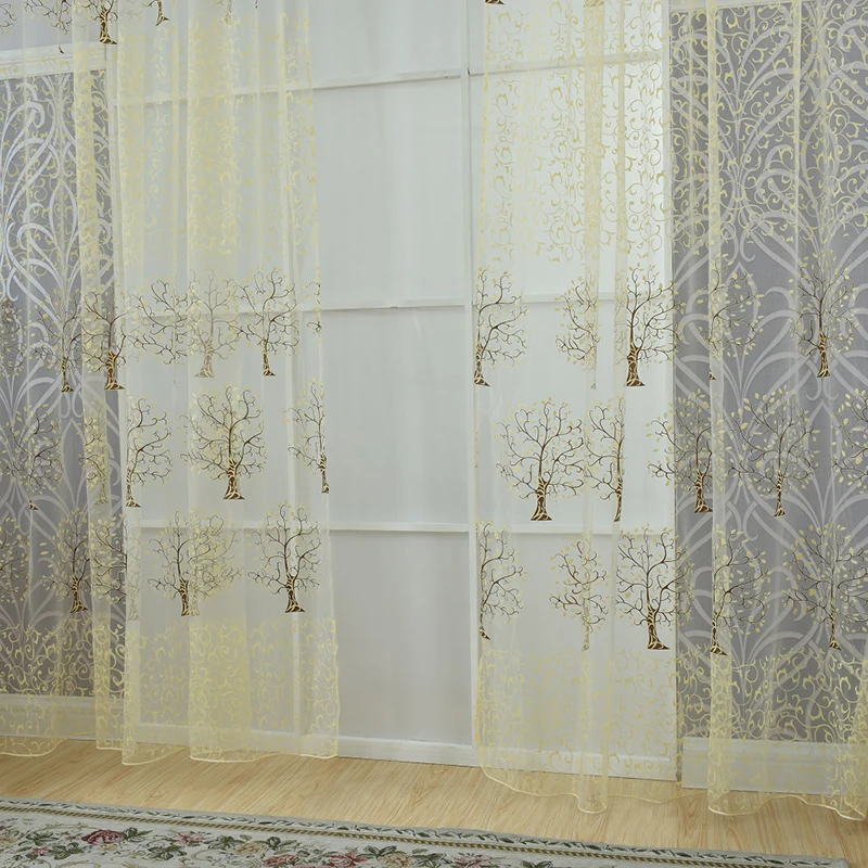 

Willow Tree Sheer Tulle Window Curtain Tulle Window Beads Screening Sheer Drape Panel Scarfs Valances Blinds