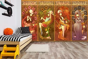 

[Self-Adhesive] 3D Pokemon Animation 2 Japan Anime Wall Paper mural Wall Print Decal Wall Murals