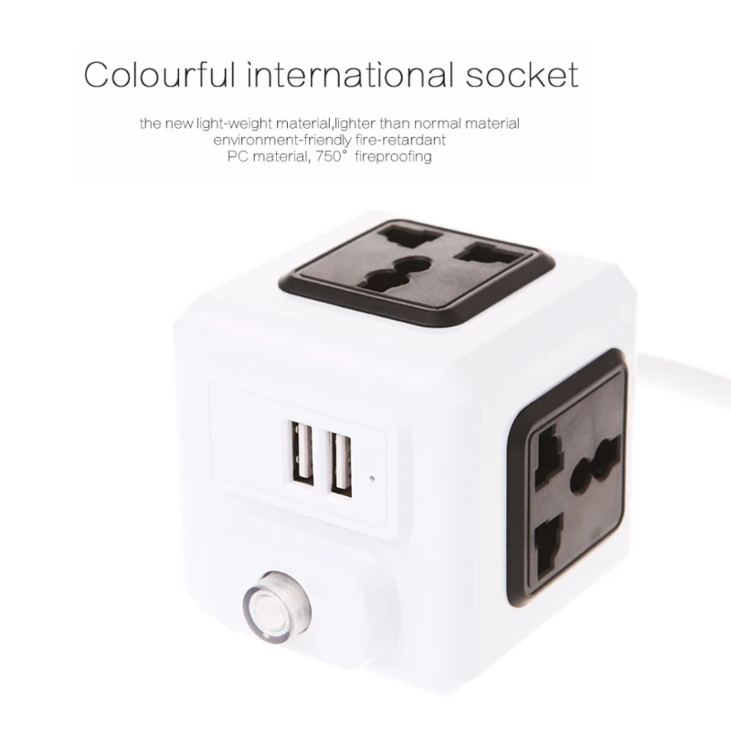 Умный дом Cube EU/US/UK Plug 4 Внешний адаптер-удлинитель универсальная розетка