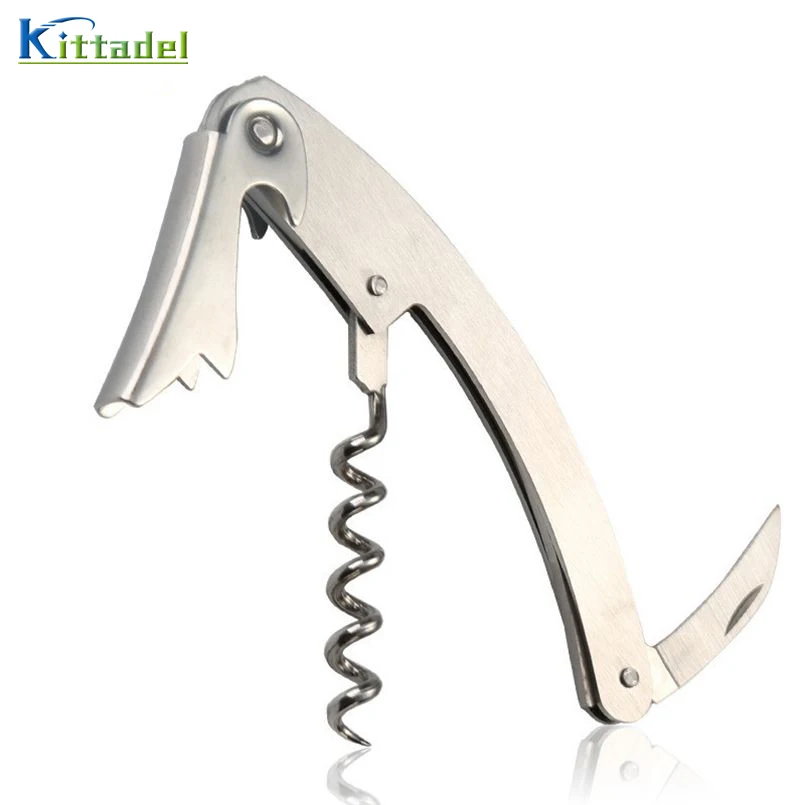 1Pc Stainless Steel Wine Opener Portable Hippocampal knife Corkcrew