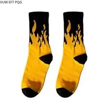 Носки с пламенем, модные, персональные, уникальный дизайн, хип-хоп, уличные носки для мужчин и wo, мужские, нейтральные