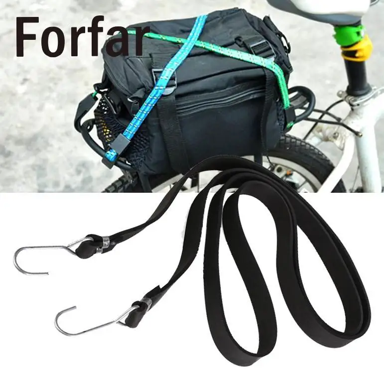 Forfar 2m Heavy Duty Rubber Tarp Straps Bungee Elastic Hook For Bike