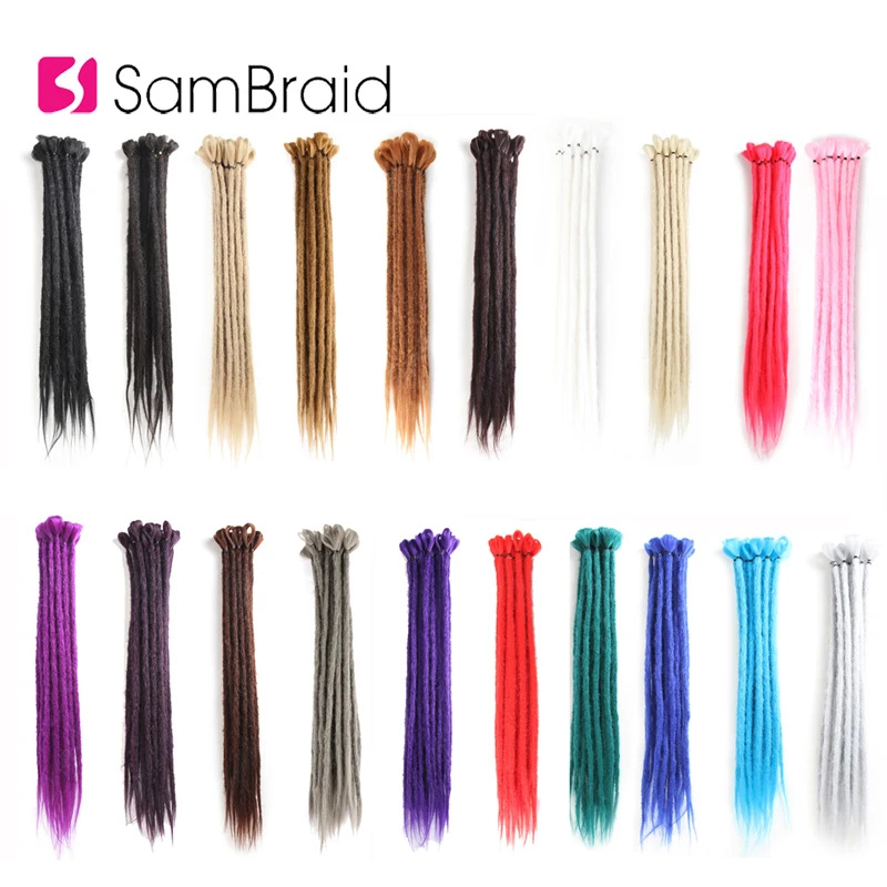 SAMBRAID ручная работа дреды для наращивания волос 20 дюймов модные вязанные косички