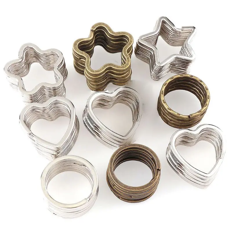 

10Pcs Key Chain Rings Metal Split Ring Home Car Keys Organization DIY Keychain