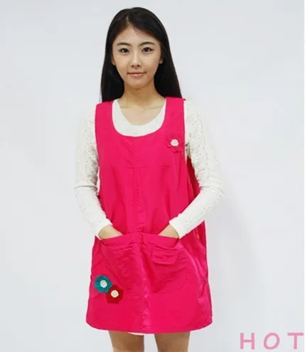 Hot Sleeveless High Qaulity Kindergarten Clothes Kitchen Apron For Woman Cooking Coffee Tea Nail Shop Work Wear print logo