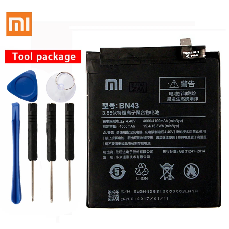 

Original Xiaomi Note 4X Phone battery For xiaomi Note 4X Note 4 BN43 4000mAh