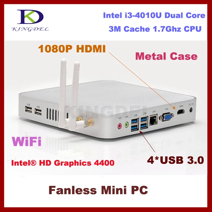  2016 New Thin Client, HTPC, Intel i3-4010U Dual Core 1.7Ghz, 2GB RAM+120GB SSD, 1920*1080, USB 3.0, HDMI, WiFi. 3 Year Warranty 