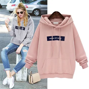 

6XL New Fashion Women Autumn Hoodies Casual Letter Print Hooded Fleece Pullovers Thick Sudaderas Sweatshirts Outerwear Plus Size