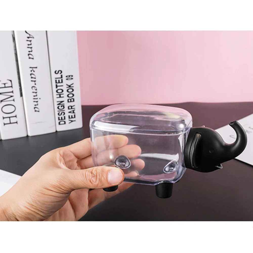 

Transparent Home Storage Organizer Cotton Swab Box Elephant Shaped Plastic Boxs Toothpick Storage Desktop Storage Box Collection