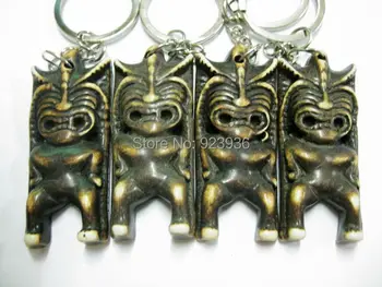 

FREE SHIPPING 24 PCS cool men's tibet amulet yak bone Maya totem keychain