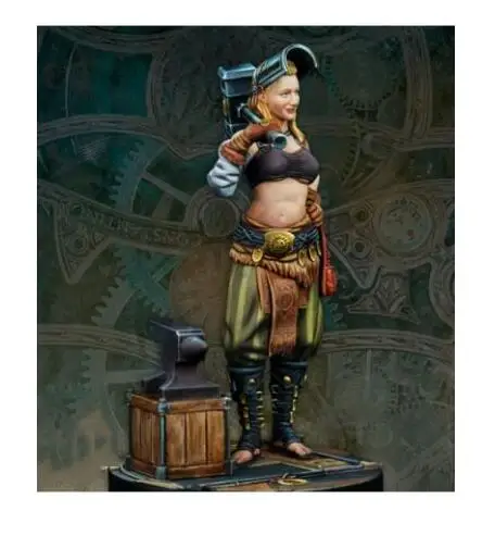 

New Unassembled 1/24 75mm the woman soldier with base standing 75mm Resin Kit DIY Toys Unpainted resin model