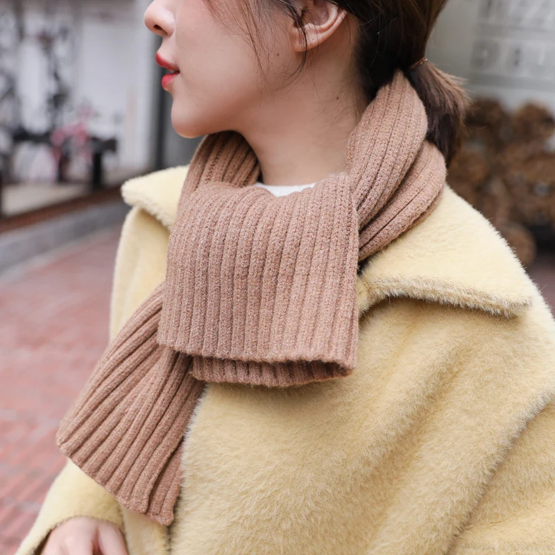 2018 New Lady scarf Cute Winter Warm scarf Soft Wool Knitted cachecol