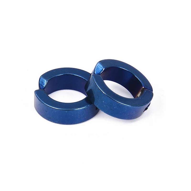 1 шт. синий черный для мужчин ушной зажим нержавеющая сталь не пирсинг серьги в стиле панк для женщин мужчин круг ювелирные изделия