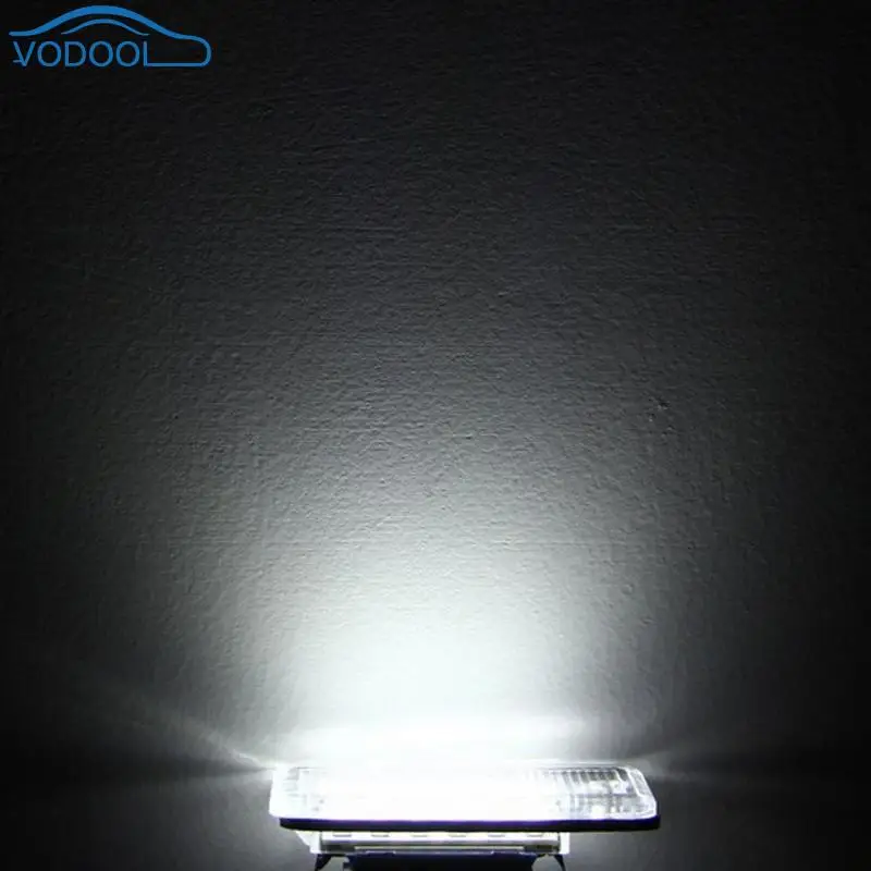 VODOOL 1 пара светодиодный фонарь для номерного знака автомобиля 6500K автомобильные