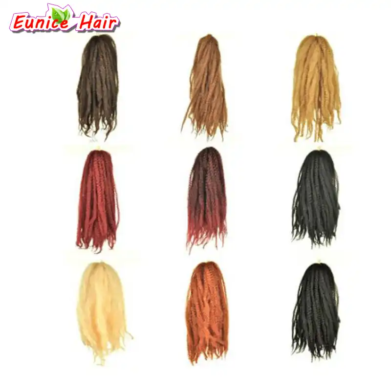 613 Blonde 18inch Afro Marley Braid Kinky Twist Hair Crochet
