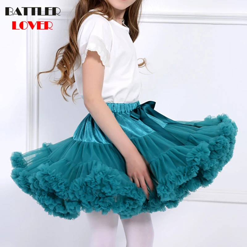 Baby Perform Skirts Tutu Tulle Skirt Ball Gown Skirt Women Lolita Petticoat Girl Summer Faldas Jupe Courte Ruffle Lining+2 Lace